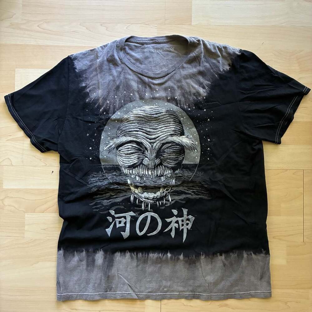Studio Ghibli Spirited Away River Spirit Black Tie Dye T-Shirt - Size L